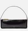 Khaite Lori Crackle Patent Leather Shoulder Bag In Schwarz