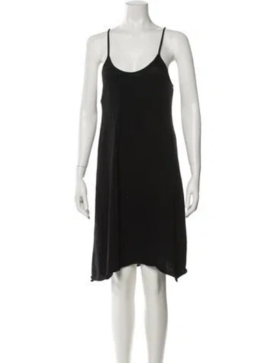 Pre-owned Khaite Scoop Neck Knee-length Dress In Black
