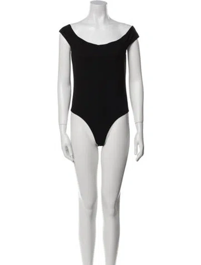 Pre-owned Khaite Scoop Neck Sleeveless Bodysuit In Black