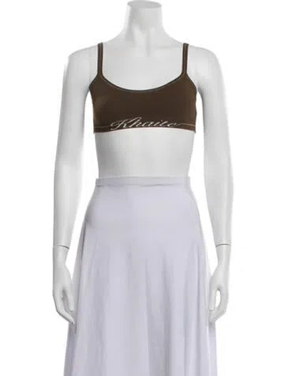 Pre-owned Khaite Scoop Neck Sleeveless Sports Bra In Black