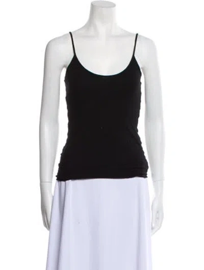 Pre-owned Khaite Scoop Neck Sleeveless Top In Black