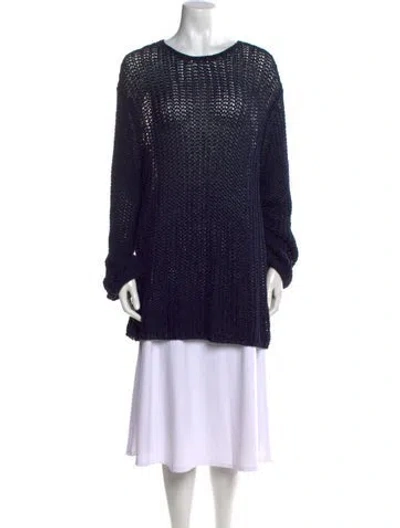 Pre-owned Khaite Scoop Neck Sweater In Blue