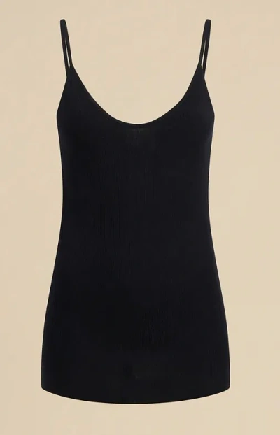 Khaite Selee Ribbed-knit Tank In Black