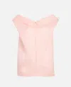 Khaite Selly Double Silk Gauze Top In Pink