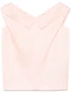 Khaite Selly Double Silk Gauze Top In Rosa