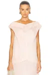Khaite Selly Double Silk Gauze Top In Soft Pink