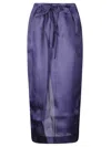 Khaite Semi-transparent Silk Maxi Skirt With Deep Back Slit