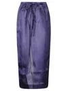 Khaite Semi-transparent Silk Maxi Skirt With Deep Back Slit