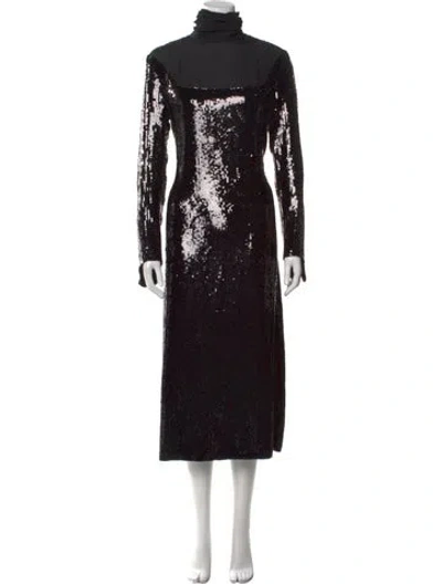 Pre-owned Khaite Sequin Long Dress In Black