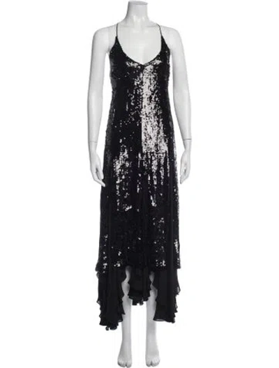 Pre-owned Khaite Sequin Long Dress In Blue