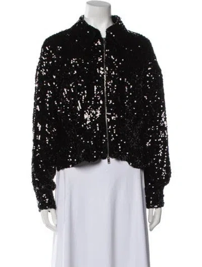 Pre-owned Khaite Sequin Patterned Evening Jacket In Black