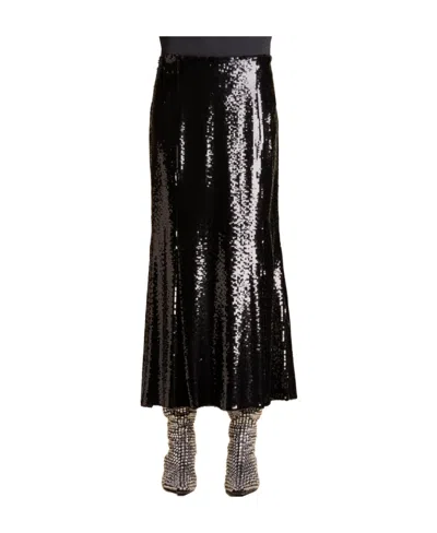 Khaite Sequined Skirt In Black