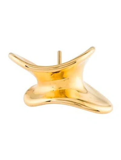 Pre-owned Khaite Shadow Hair Cuff In Gold