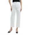 Khaite Danielle High Waist Straight Leg Jeans In White
