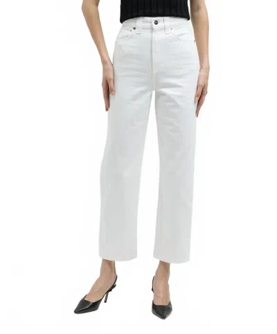 KHAITE SHALBI HIGH RISE STRAIGHT LEG JEAN IN WHITE