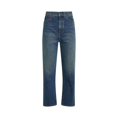 Khaite Navy 'the Shalbi' Jeans In Blue