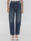 Khaite Navy 'the Shalbi' Jeans In Blue