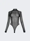 Khaite Sheer Fena Bodysuit In Black