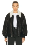 Khaite Shellar Black Lamb Leather Jacket In Black