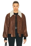 Khaite Shellar Jacket Classic Brown Leather In Classic Brown