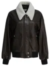 Khaite "shellar" Leather Jacket In Black