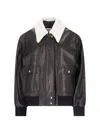 Khaite Shellar Ribbed Hem Jacket In Black  