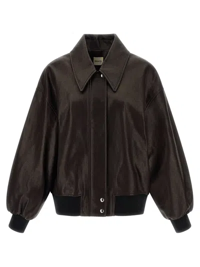 Khaite 'shelman' Jacket In Animal Print