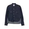 Khaite Grenon Denim Cropped Shirt In Blue