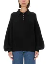 Khaite Rene Cashmere Polo Sweater In Black