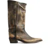 Khaite Clive 25 Leather Boots In Brown