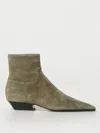 Khaite The Marfa 25mm Suede Ankle Boots In Kaki