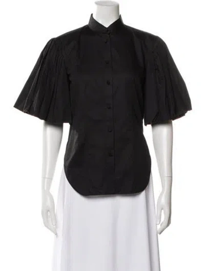 Pre-owned Khaite Short Sleeve Blouse In Blue