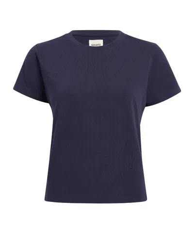 Khaite Short-sleeve Crew-neck T-shirt In Blue