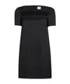 Khaite Benji Square-neck Short-sleeve Mini Dress In Black