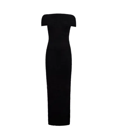 Khaite Short Sleeve Dress In Black