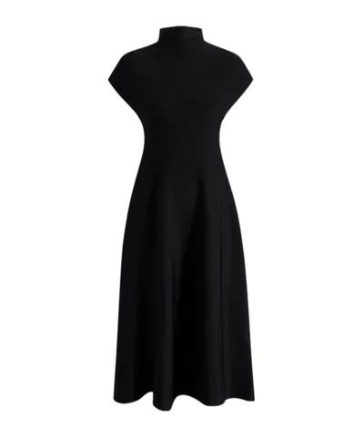 Khaite Short Sleeve Dress In Black