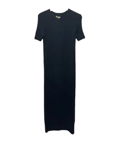 Khaite Short Sleeve Dress In Navy Blue