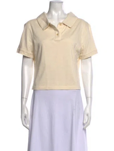 Pre-owned Khaite Short Sleeve Polo In Neutrals
