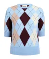 Khaite Anders Argyle Cashmere And Mohair-blend Sweater In Multi