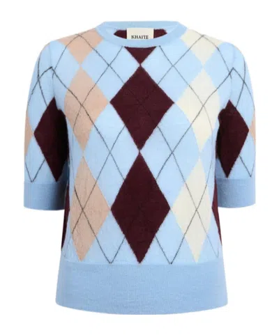 KHAITE SHORT-SLEEVED CREW NECK SWEATER