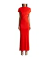 Khaite Short-sleeved Dress In Red