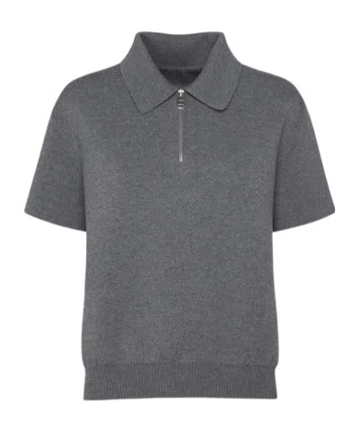 Khaite Short-sleeved Knitted Polo Shirt
