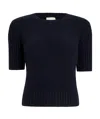 Khaite Mia Ribbed Cashmere Sweater In Blue