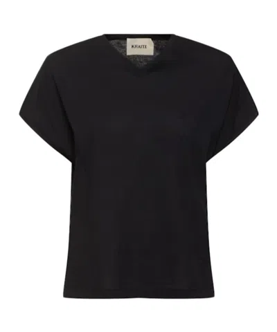 Khaite Mae Short-sleeved T-shirt In Black