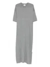 Khaite Short-sleeves Midi Dress In Gray