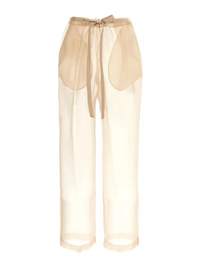 Khaite Trenton Pants In Sand