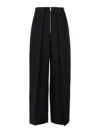 Khaite Marnie High-waisted Wide-leg Trousers In Black