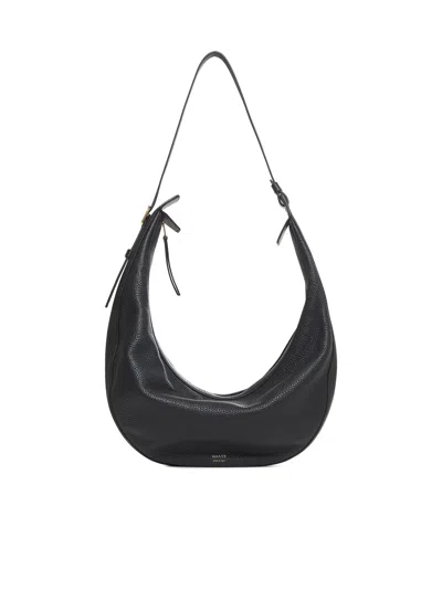 Khaite Augustina Small Textured-leather Shoulder Bag In Black