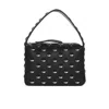Khaite Elena Small Studded Textured-leather Shoulder Bag In Black
