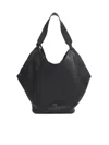 Khaite Medium Lotus Leather Tote In Black